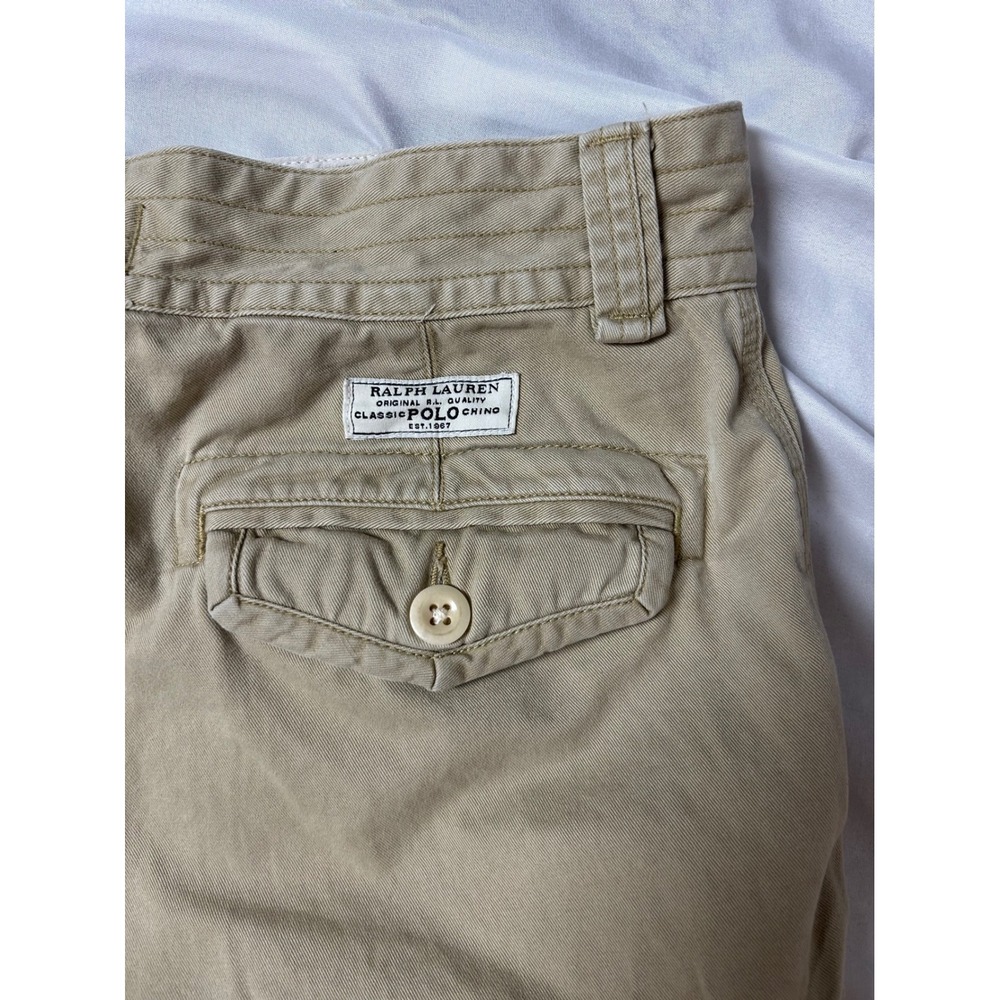 Polo Ralph Lauren Mens Gellar Fatigue Cargo Shorts Tan Khaki Cotton Chino 32 - Picture 8 of 15